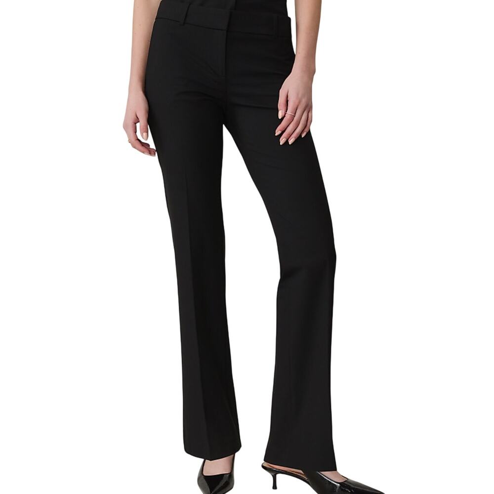 Ann Taylor The Mid Rise Trouser Pants Seasonless Stretch Black 8 Tall